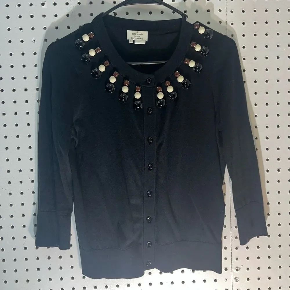 Kate Spade beaded cardigan sweater